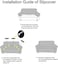 Stretch Fit 4-Seater Sofa Cover Black Soft Brushed Fabric Couch Cover Full Coverage Furniture Protector Slipcover Four Seater Fits on Standard and Recliner Sofa 235-300cm Size