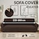 Stretch Fit 4-Seater Sofa Cover Brown Soft Brushed Fabric Couch Cover Full Coverage Furniture Protector Slipcover Four Seater Fits on Standard and Recliner Sofa 235-300cm Size