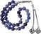 Prayer Beads 33 Natural Stone Blue Aventurine Tasbih 8mm with Gift Box and Metallic Tassel Ideal for Gift Ramadan Hajj Umrah Eid Blue/Silver