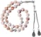 Prayer Beads 33 Natural Stone Red Network Stone Tasbih 8mm with Gift Box and Metallic Tassel Ideal for Gift Ramadan Hajj Umrah Eid Cream/Red