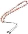 Prayer Beads 33 Natural Stone Red Network Stone Tasbih 8mm with Gift Box and Metallic Tassel Ideal for Gift Ramadan Hajj Umrah Eid Cream/Red