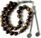 Prayer Beads 33 Natural Tiger Eye Stone Tasbih Beads Handmade Islamic Misbaha Rosary Beads 8mm with Box and Metallic Tassel Gift for Ramadan Eid