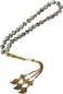 Prayer Beads 33 Natural Stone Dalmatian Jasper Tasbih 8mm with Gift Box and Metallic Tassel Ideal for Gift Ramadan Hajj Umrah Eid White/Black