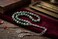 Prayer Beads 33 Natural Stone Ruby Zoisite Green Tasbih 8mm with Gift Box and Metallic Tassel Ideal for Gift Ramadan Hajj Umrah Eid