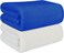 2-Pc Over-Sized Beach Towel 100x200cm Microfiber Extra Large Bath Sheet Pool Towel Yoga Towel Spa Towel Soft, High Absorption and Quick-Drying Blue/White