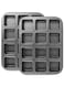 Cavity Non-Stick Mini Loaf Pan, Brownie Pan Muffin Cake Pan 2 Pack Mini Cheesecake Pan Cupcake Pan Carbon Steel Brownie Baking Tray Bakeware for Oven Baking
