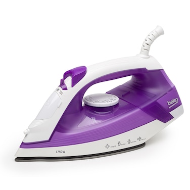 Beko Steam Iron 1750W, PTFE Non-stick Coated, Self Cleaning, Dry Ironing, Continuous Steam 12g/min, Shock Steam 100g/min, 220ml Capacity - SIM3617