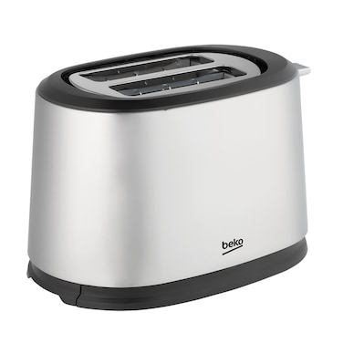 Beko Electric Toaster - 850W, 2 wide slots, 7 browning adjustment, Detachable crumb tray, Stainless steel body, Multiple modes: Defrost, Reheat, Cancel - TAM 6201 i