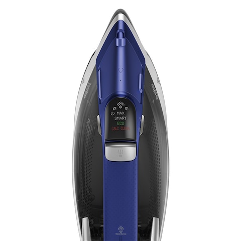 Beko Steam Iron - 3000 Watts, 350ml Capactiy, Smart mode &amp; SteamSense motion sensor. Auto Calc Clean, Digital display, SuperGlide Ceramic Soleplate - SPA9130B
