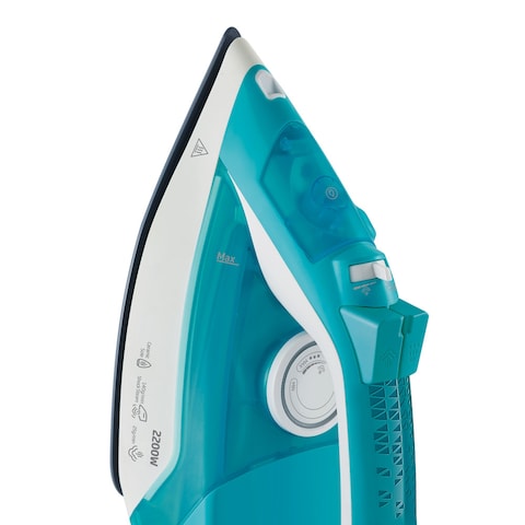 Beko Steam Iron - 2200Watts, Ceramic coated soleplate with steam pools, Manual knob control and steam control, 3-Way Auto shut-off, Mechanical Anti-Drip, Self-Clean. Vertical Steam - SIM3122T