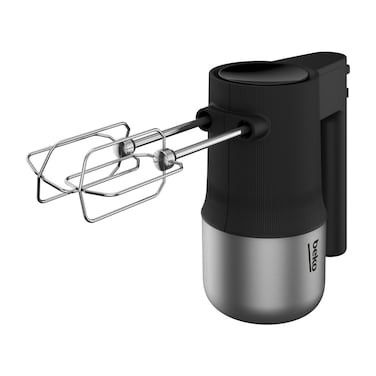 Beko Hand Mixer - 500 W motor power, 4 speed settings, Turbo function, Eject button, Stainless steel beaters, Inox Housing -  HMM81504 BX