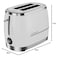 Beko 2 Slice Toaster, 870W, Extra Wide Slot, Defrost, Reheat &amp; Cancel Functions, Variable Browning, Detachable Crumb Tray - TAM8202CR