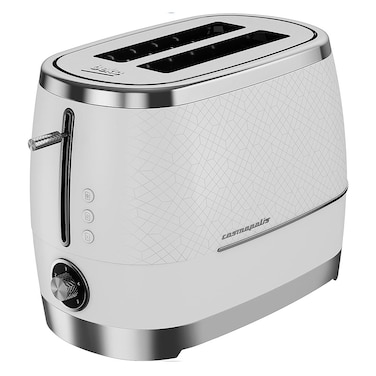 Beko 2 Slice Toaster, 870W, Extra Wide Slot, Defrost, Reheat &amp; Cancel Functions, Variable Browning, Detachable Crumb Tray - TAM8202CR