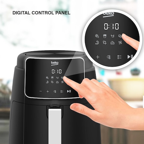 Beko Air Fryer 1500W, 4.7L Gross Capacity, 8 Air Frying Functions, 0-90 min time range, Digital control panel, Aluminum cooking baske - FRL2244B