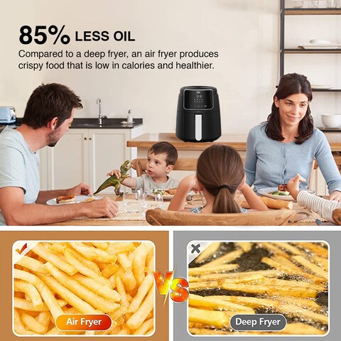 Beko Air Fryer 1500W, 4.7L Gross Capacity, 8 Air Frying Functions, 0-90 min time range, Digital control panel, Aluminum cooking baske - FRL2244B