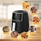 Beko Air Fryer 1500W, 4.7L Gross Capacity, 8 Air Frying Functions, 0-90 min time range, Digital control panel, Aluminum cooking baske - FRL2244B