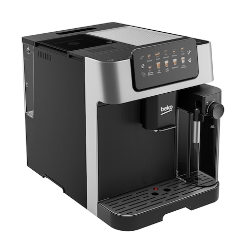 BEKO Automatic Bean to Cup Espresso coffee machine with 1350W, 19 Bar, LCD display, 2L removeable tank, 2 Adjustable Nozzles, Cup Heater - CEG7304X