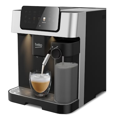 BEKO Automatic Bean to Cup Espresso coffee machine with 1350W, 19 Bar, LCD display, 2L removeable tank, 2 Adjustable Nozzles, Cup Heater - CEG7304X