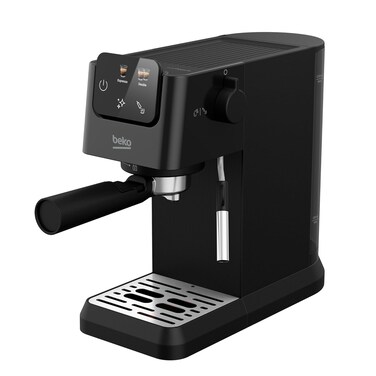 BEKO Digital ESPRESSO 1628W Power, 1.1L Capacity,  15 BAR, 2 Coffee Outlets, LCD Screen, MILK FROTHER, Cup Warmer, BLACK - CEG5302B
