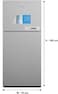 Indesit 500 Ltrs Gross &amp; 408 Liters Net Capicity, Double Door Refrigerator, Active Dual Cooling, No Frost Technology, Top Mount, Holiday Mode, Inverter Type Inox - TINF-701452XME