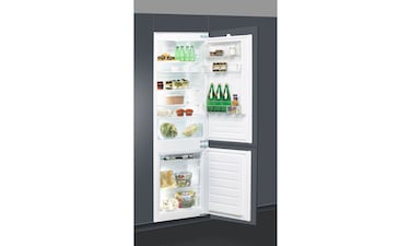 Whirlpool  273L Net Capacity  Built-In No Frost Fridge Freezer,Ventilation System, Reversible Door, Inox color - WBIS 541281 ME (No Installation)