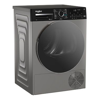 Whirlpool 10kg Heat Pump Dryer, WDH103CDSBME, Silver, 6th Sense, Inverter Technology, HomeWhiz, 1200RPM, 10 Year Motor Warranty, Made in Turkey