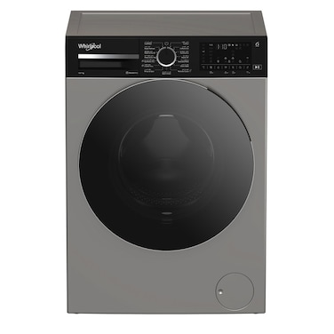 Whirlpool Freestanding Washer Dryer (10 kg / 7 kg ), RPM 1400, 15 Programs, Digital Display, Child Lock, Automatic Water Adjustment System, Unbalanced Load Control,  Brushless Motor, Gray  WWD107143D SBME