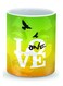 Premium One Love Designer Mug Yellow/Green/White