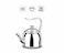 Korkmaz Droppa Tea Pot 2.7L, Stainless Steel Induction Compatible Tea Pot, Silver - KA054