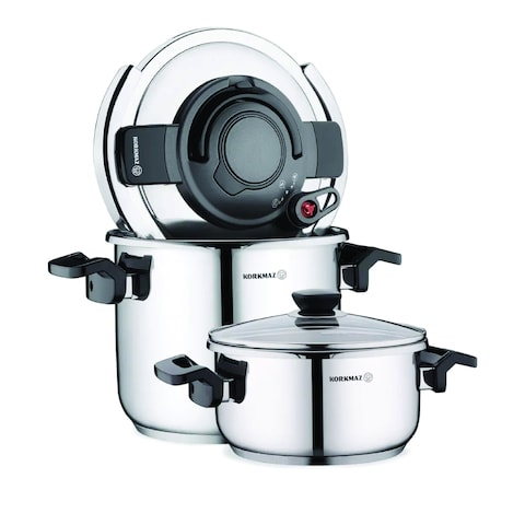 Korkmaz Alessa 4 Piece Pressure Cooker Set