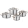 Korkmaz Proline 8 Piece Pot Cookware Set, Tri-Ply Bottom Stainless Steel Sandwich Bottom Induction Compatible Pots Set, Rose Gold - Ka1149