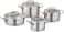 Korkmaz Proline 8 Piece Pot Cookware Set, Tri-Ply Bottom Stainless Steel Sandwich Bottom Induction Compatible Pots Set, Rose Gold - Ka1149