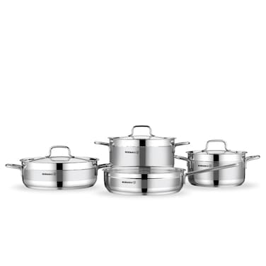 Korkmaz Alfaron 7 pcs Cookware Set   Pots and Pans Set   Stainless Steel Inductions aCookware Sets A1954