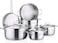 Korkmaz Alfa Plus Couscous 10 Pcs Tri-Ply Bottom Stainless Steel Cookware Set, Sandwich Bottom Induction Compatible Pots And Pans Set, Silver - Ka1998
