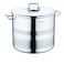 Korkmaz Astra2 Extra Deep Casserole 40x34 / 42.5 L   Induction Pot for Cooking   Turkish Stainless Steel Cookware - KA2033