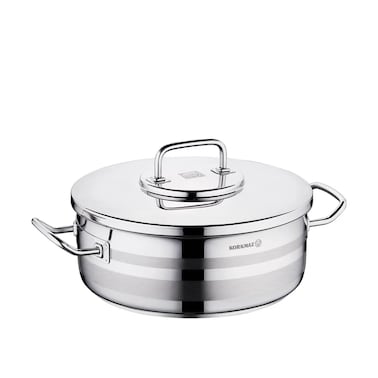 Korkmaz Astra2 Low Casserole 32x13 / 10.25 L   Induction Base Satinless Steel Pot
