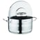 Korkmaz Astra2 Low Casserole 28x10 / 6 L   Induction Pot for Cooking   Turkish Stainless Steel Cookware - KA2040