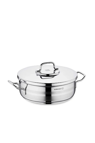 Korkmaz Astra2 Low Casserole 32x9 / 7 L   Induction Base Satinless Steel Pot