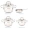 Korkmaz Astron 7 pcs Cookware Set   Pots and Pans Set   Stainless Steel Inductions Cookware Sets A2054