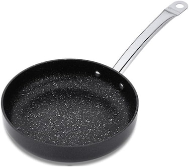 Korkmaz Proline Nero Frypan 24X4.7 cm/1.5 L, Granite Coated Non-Stick Frying Pan, Inductions Compatible Fry Pan, Black - Ka2832