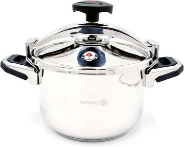 Korkmaz Pressa Stainless Steel Pressure Cooker 16L, Aluminium Capsul Base Turkish Pressure Cooker With Heavy Lid, Induction Base Cooker, Ka773-02