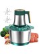 Arabest Electric Meat Grinder of Food Processor 500W Food Chopper with 5L 304 Stainless Steel Cup and 6 Large Sharp Blades 5 Speed for Vegetable Kitchen Cutter Super Powerful Chopping Grinding,Green