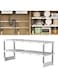 Expandable Sink Organizer, 2 Tier Under Sink Organizers, Under Cabinet Shelf Organizer, Kitchen Organizers and Storage with 8 Removable Plastic Boards for Bathroom, Pantry, Entryway, Closet, Black