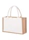 Tazweeq Burlap Tote Bag, Reusable Jute Gift Totes with Handles, Water Resistant Beach Bag, 37x28x17 cm Canvas Grocery Shopping Totes for Bridesmaid, DIY, Shopping, Wedding Bag