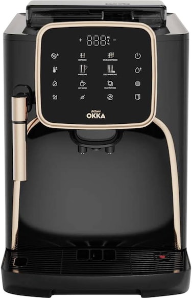 Arzum Okka Espresso Pro fully Automatic Espresso Machine,1.8L Water Capacity, Double Espresso, Americano, Cold Americano, Powdered Coffee, Milk Foam,Built In Grinder, Copper, OK0030-04