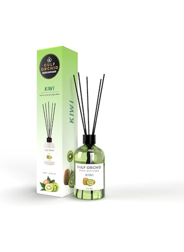 Gulf Orchid Kiwi Reed Diffuser Aromatherapy Air Freshener Fragrance - Perfect for Home, Livingroom, Bedroom, Toilet, Closet &amp; Office - 110 ml