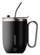 Auto Magnetic Stirring Travel Coffee Mug 420ml / Temperature Display / Type C Charging Port / Durable &amp; Easy to Clean / Mixing Time 30s - Black
