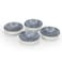 Edessa Ceramic Ginko 10.5Cm Round Snack Bowl, Multicolor (Set of 4)