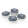 Edessa Ceramic Ginko 10.5Cm Round Snack Bowl, Multicolor (Set of 6)