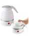 MISBAH Travel Foldable Fast Boiling Portable Electric Kettle - 220V -600ML for Most Travel and Home &amp; Office Use (White)